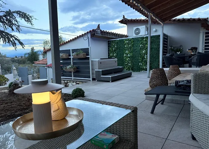 Haustierfreundliches Blue Topaz Cottage Mini Pool Spa Nafplio